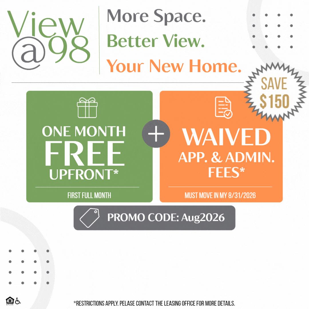 View at 98 August 2026 Leasing Special